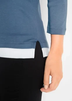 2 in 1 Baumwoll-Shirt, 3/4-Arm