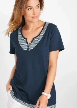 2 in 1 Shirt aus Bio-Baumwolle, kurzarm