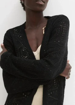 Ajour Longstrickjacke