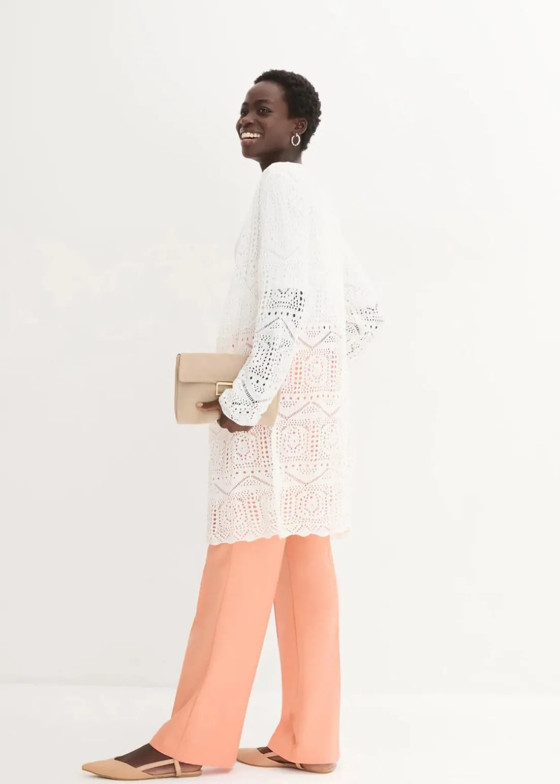 Ajour Longstrickjacke