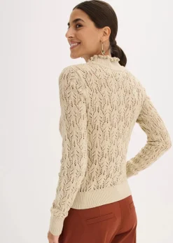 Ajour-Pullover aus Baumwolle