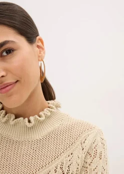 Ajour-Pullover aus Baumwolle