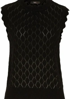 Ajour-Pullunder aus Baumwoll-Mix