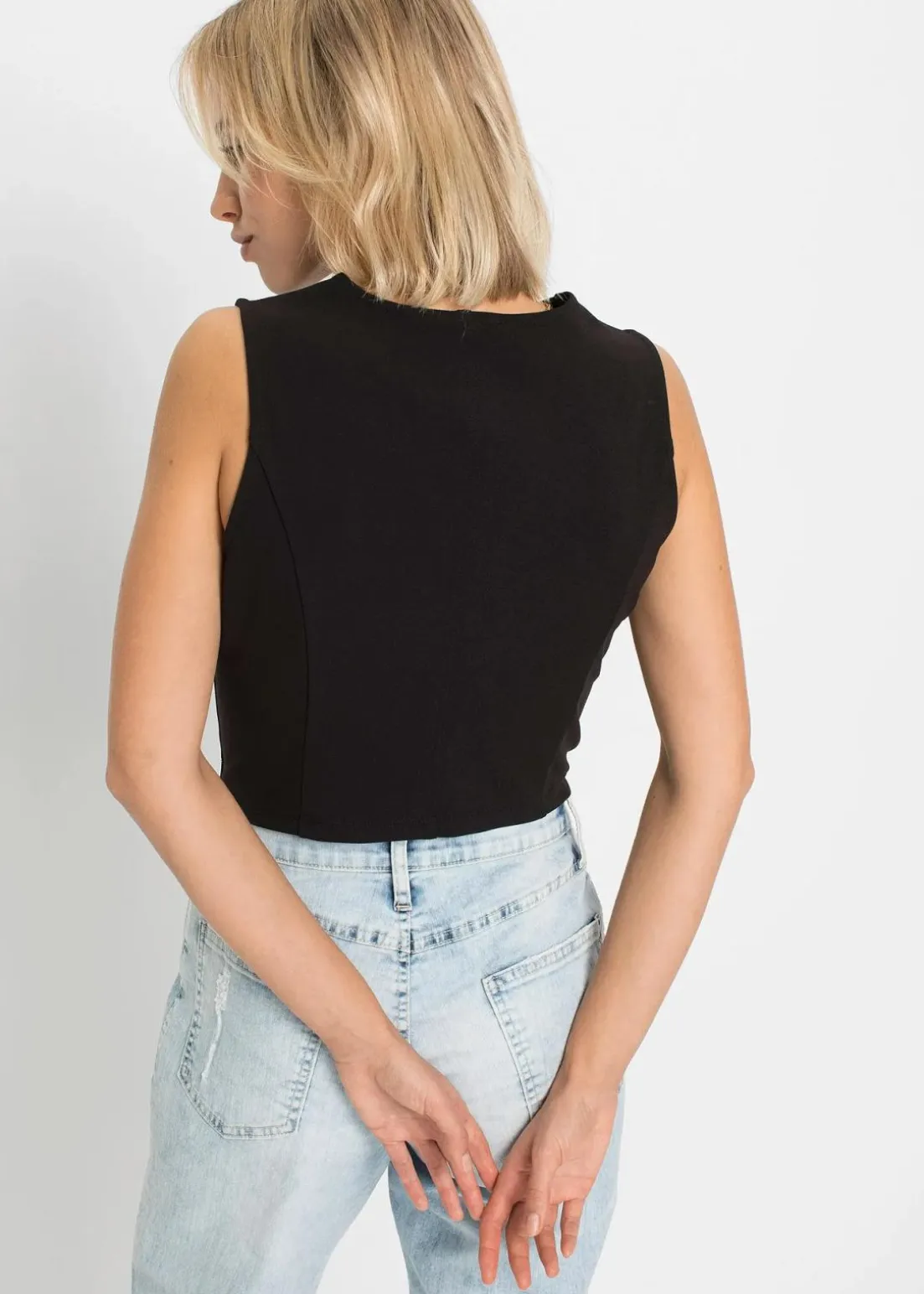 Anzugweste aus fester Interlock-Qualität