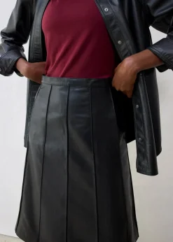 Ausgestellter Lederrock aus Lammnappa