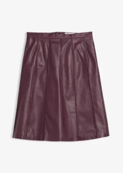 Ausgestellter Lederrock aus Lammnappa