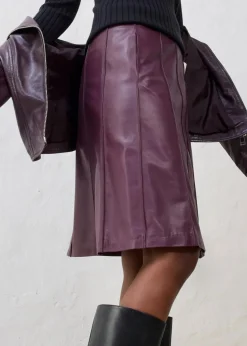 Ausgestellter Lederrock aus Lammnappa