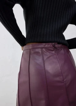 Ausgestellter Lederrock aus Lammnappa