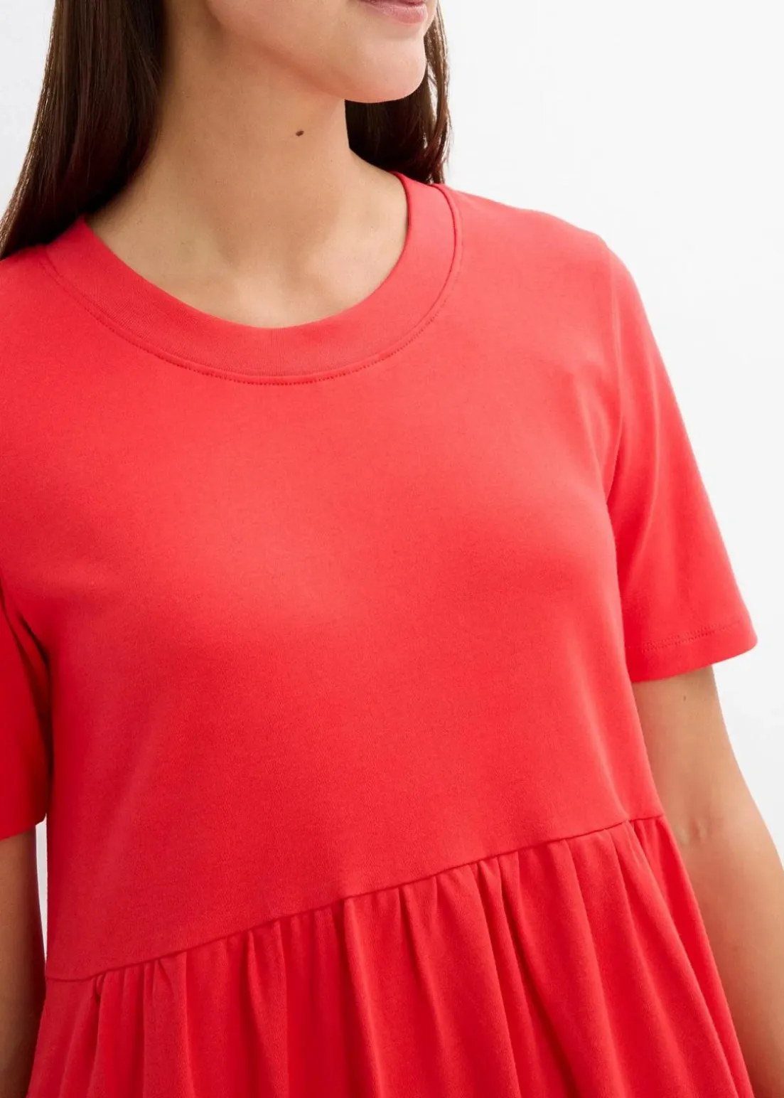 Ausgestelltes Jerseykleid aus schwerer Baumwolle