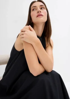 Ausgestelltes Midikleid aus Viskose-Mix