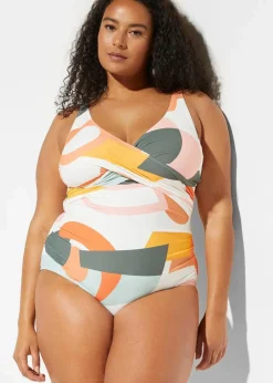 Badeanzug in Wickel-Optik