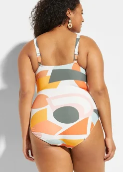 Badeanzug in Wickel-Optik