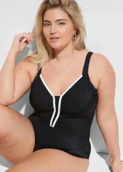 Badeanzug mit Paspel