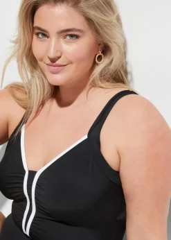 Badeanzug mit Paspel