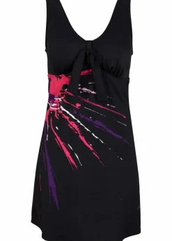 Badekleid mit breiten Trägern