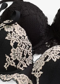 Balconette-BH aus zweifarbiger Spitze (2er Pack)