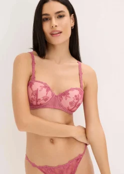 Balconette-BH mit blumiger Spitze