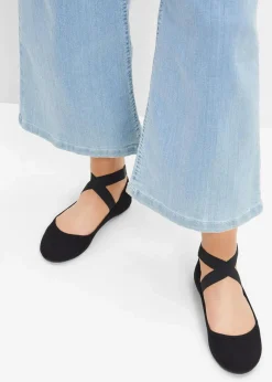 Ballerinas mit elastischen Riemen