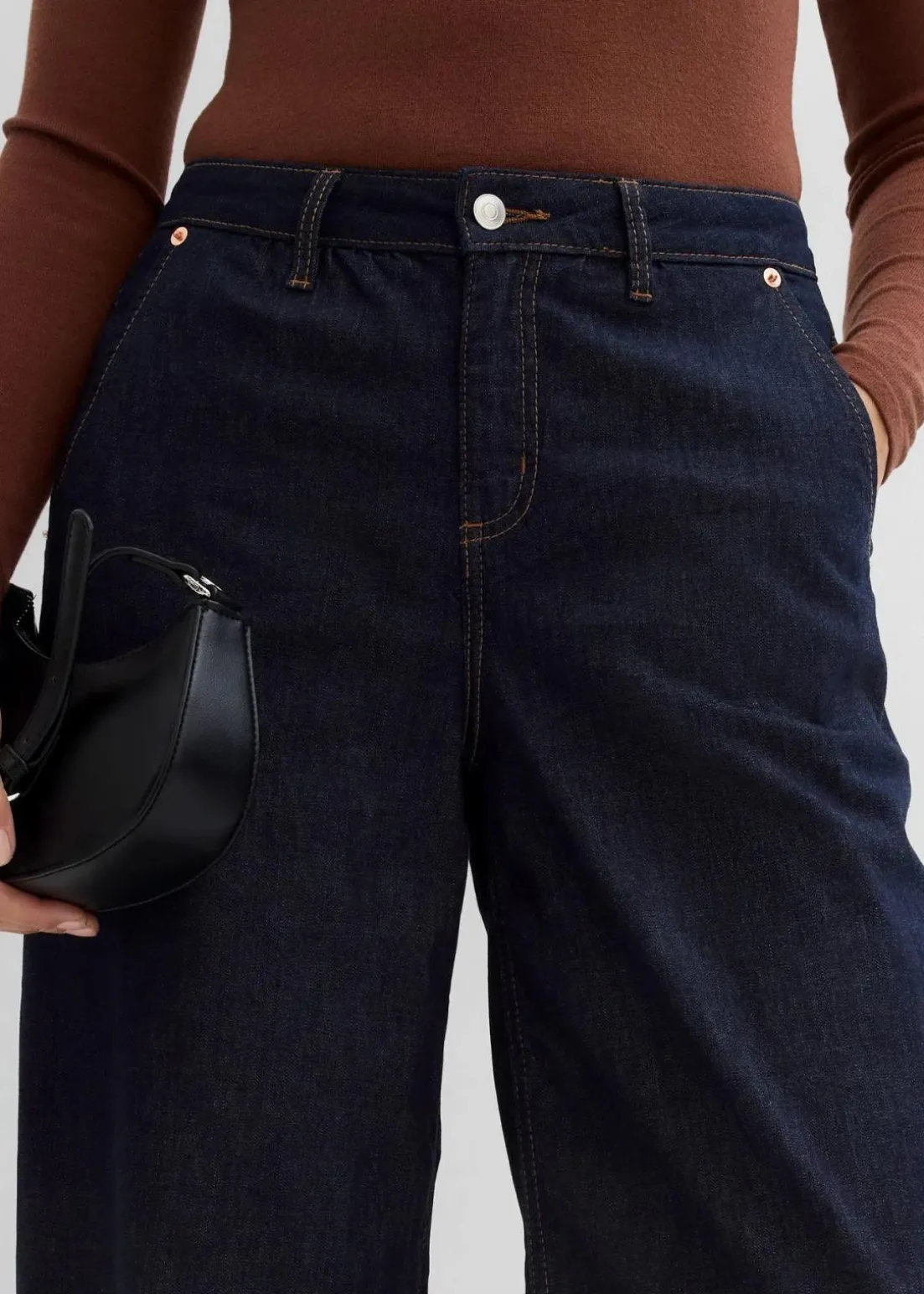 Balloon Jeans Mid Waist, cropped