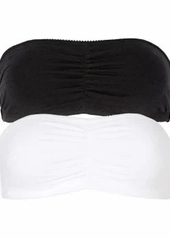 Bandeau BH (Cup A und B) mit Bio-Baumwolle (2er Pack)