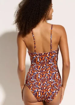 Bandeau-Badeanzug mit Multiway-Trägern