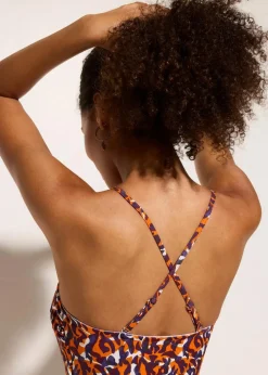 Bandeau-Badeanzug mit Multiway-Trägern