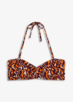 Bandeau-Bikinioberteil mit abnehmbaren Trägern