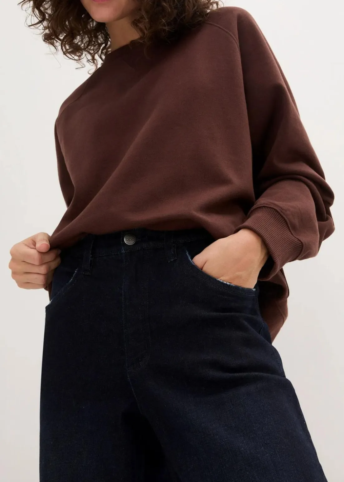 Barrel-Jeans High Waist, Bequembund