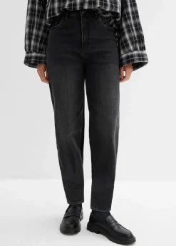 Barrel-Jeans, High Waist, Bio-Baumwolle