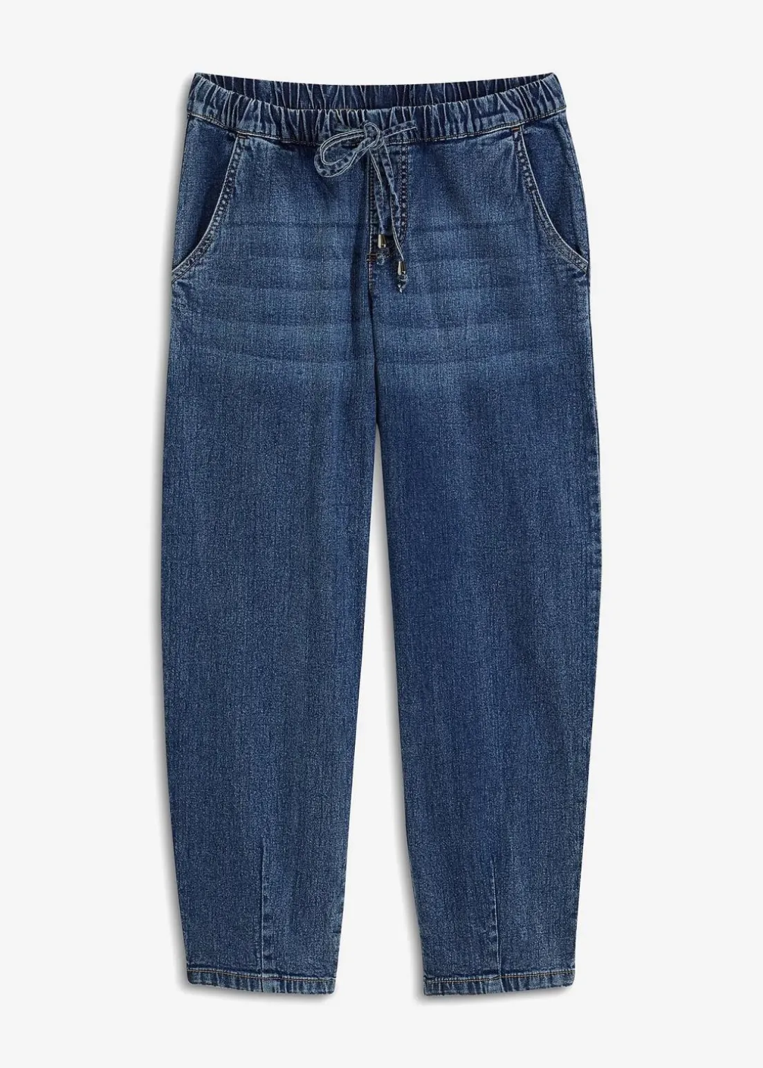 Barrel-Jeans, Mid Waist, Bequembund