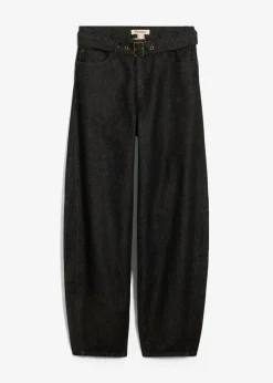 Barrel-Jeans Mid Waist mit Gürtel