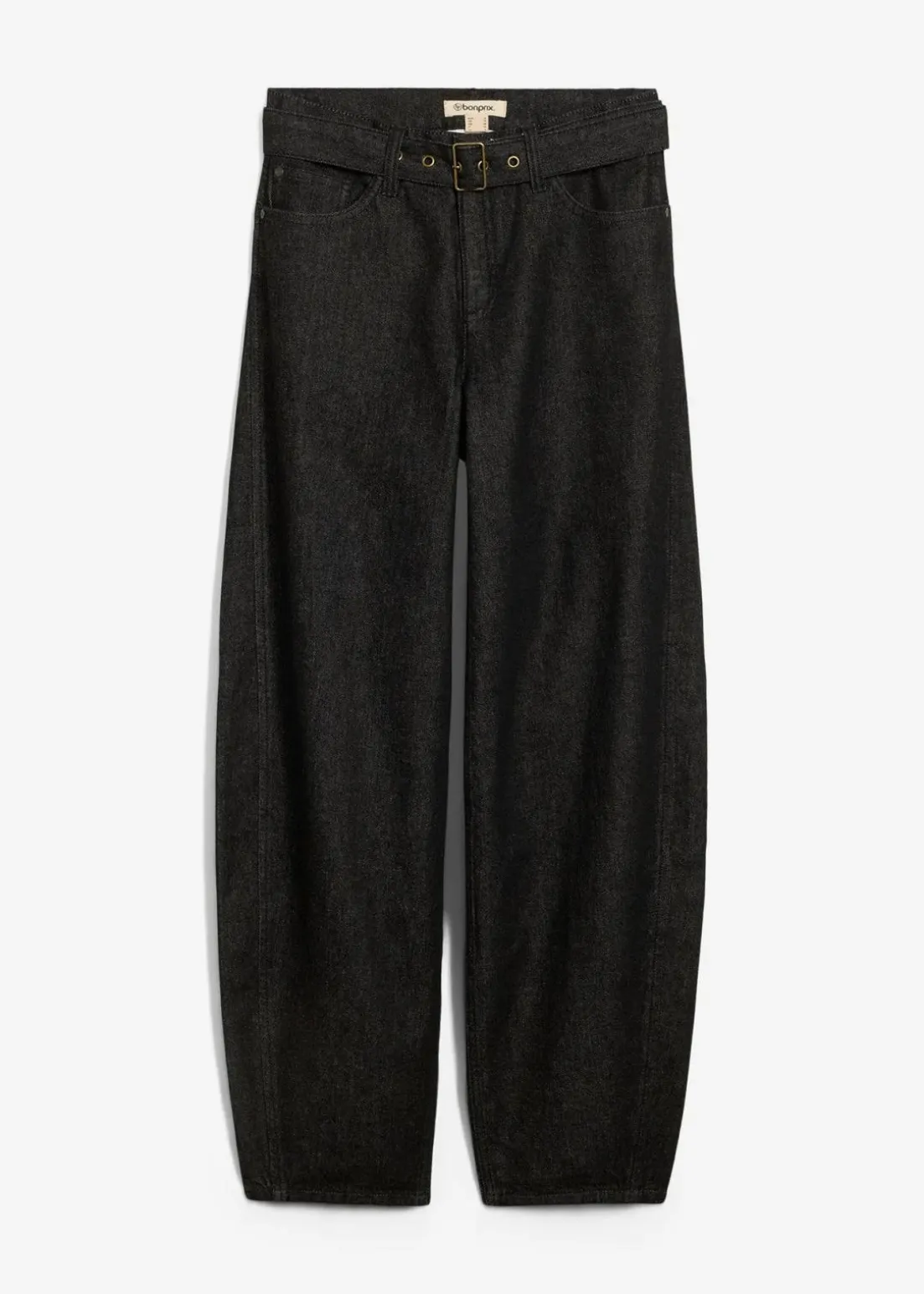 Barrel-Jeans Mid Waist mit Gürtel
