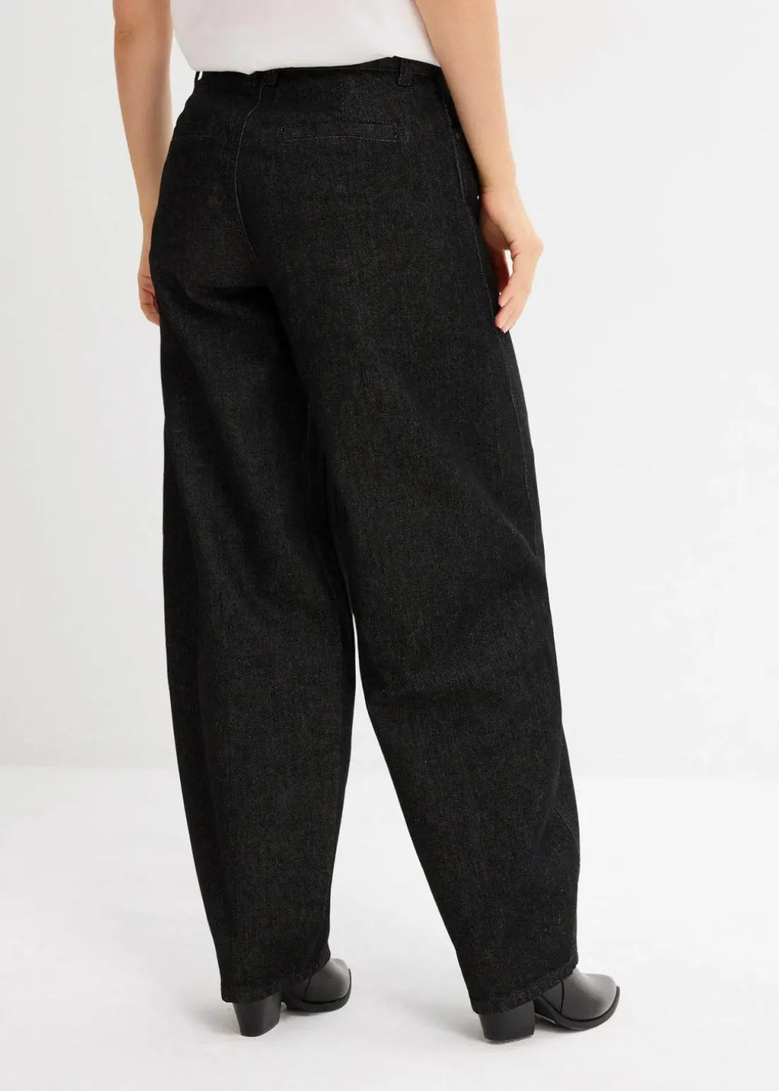 Barrel-Jeans Mid Waist mit Gürtel