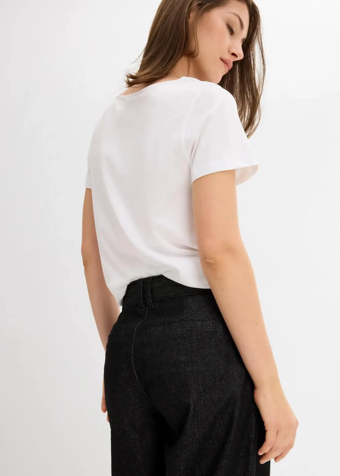 Barrel-Jeans Mid Waist mit Gürtel