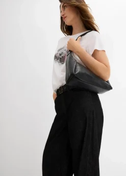 Barrel-Jeans Mid Waist mit Gürtel