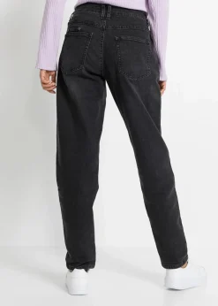 Barrel-Jeans, Mid Waist, Stretch