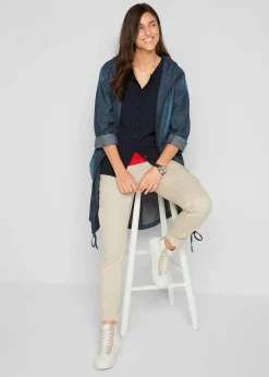 Basic Feinstrickjacke mit recycelter Baumwolle