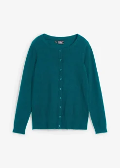 Basic Feinstrickjacke mit recycelter Baumwolle