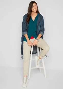 Basic Feinstrickjacke mit recycelter Baumwolle