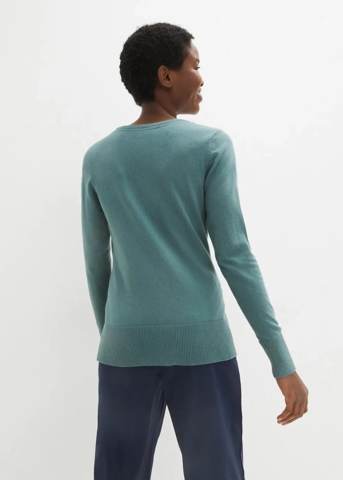 Basic Pullover mit recycelter Baumwolle