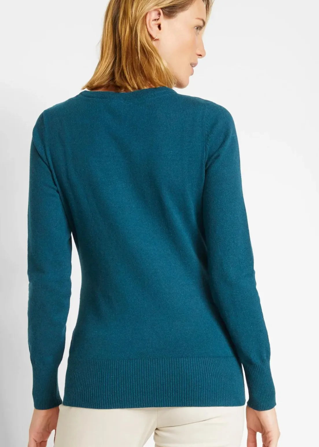 Basic Pullover mit recycelter Baumwolle