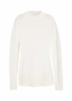 Basic Pullover mit Stehkragen mit recycelter Baumwolle