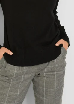 Basic Pullover mit Stehkragen mit recycelter Baumwolle