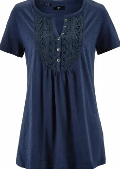 Baumwoll Flammgarn-Shirt, Kurzarm