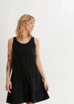 Baumwoll Jerseykleid, kurz