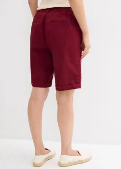 Baumwoll Papertouch-Bermuda mit Bequembund