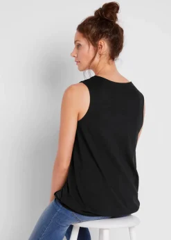 Baumwoll Top in Wickeloptik mit Gummibund