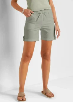 Baumwoll-Bermuda mit Gummibund