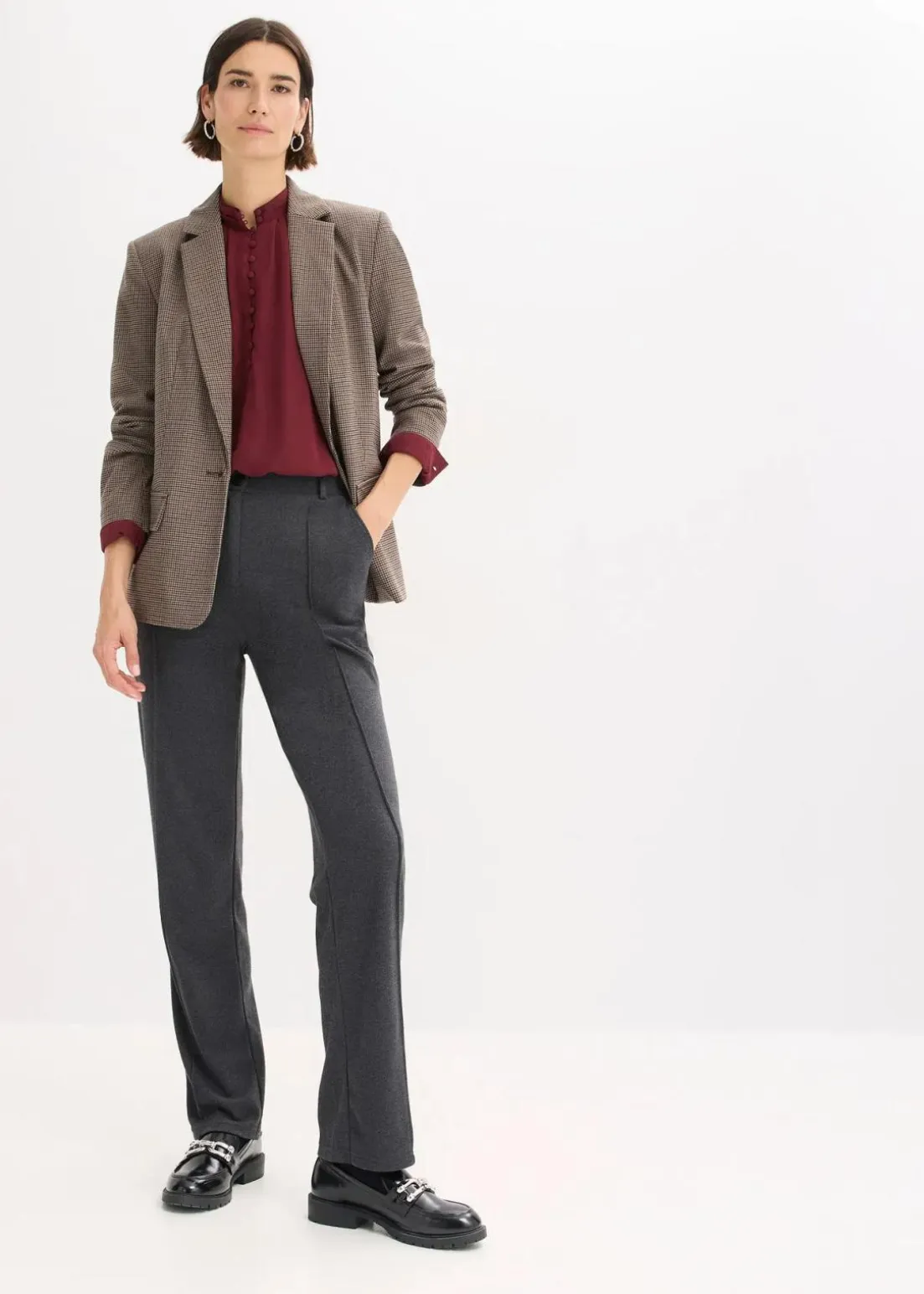 Baumwoll-Jersey-Hose mit Biesen