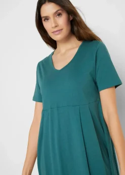 Baumwoll-Jerseykleid, Midilänge